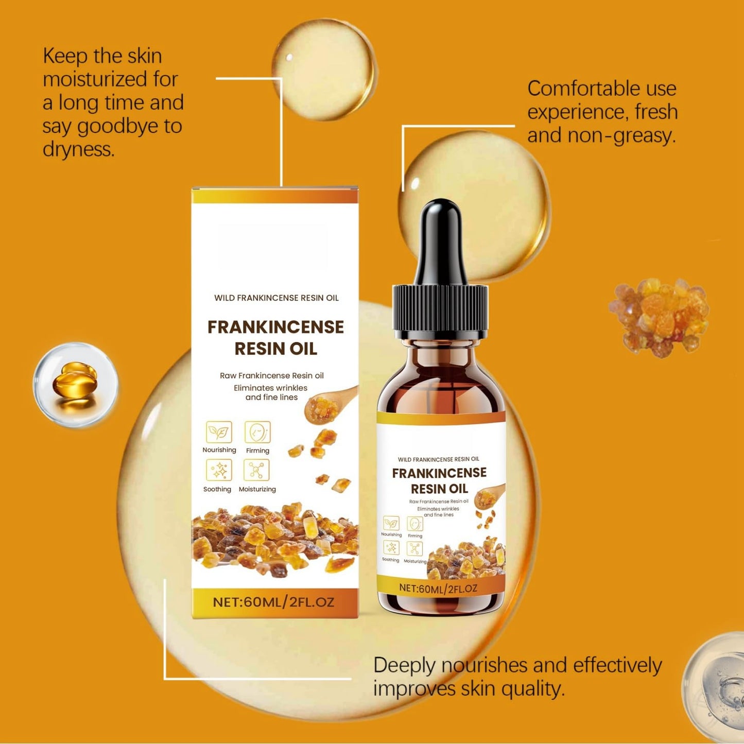 SingHao Frankincense Resin Oil,Moisturizing Frankincense Oil,Frankincen/se Resin Infused Oi/l for Face,Natural Anti-Aging Serum,Fra/nkincense O/il for Skin Care,Rapid Absorption Frankin/cense Re/sin O/il