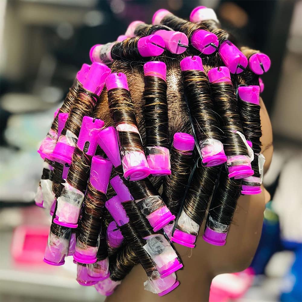 Perm Rods for Short Hair, 40 pcs Medium Size Hair Rollers for Long Short Hair Styling Tool Hair Curlers