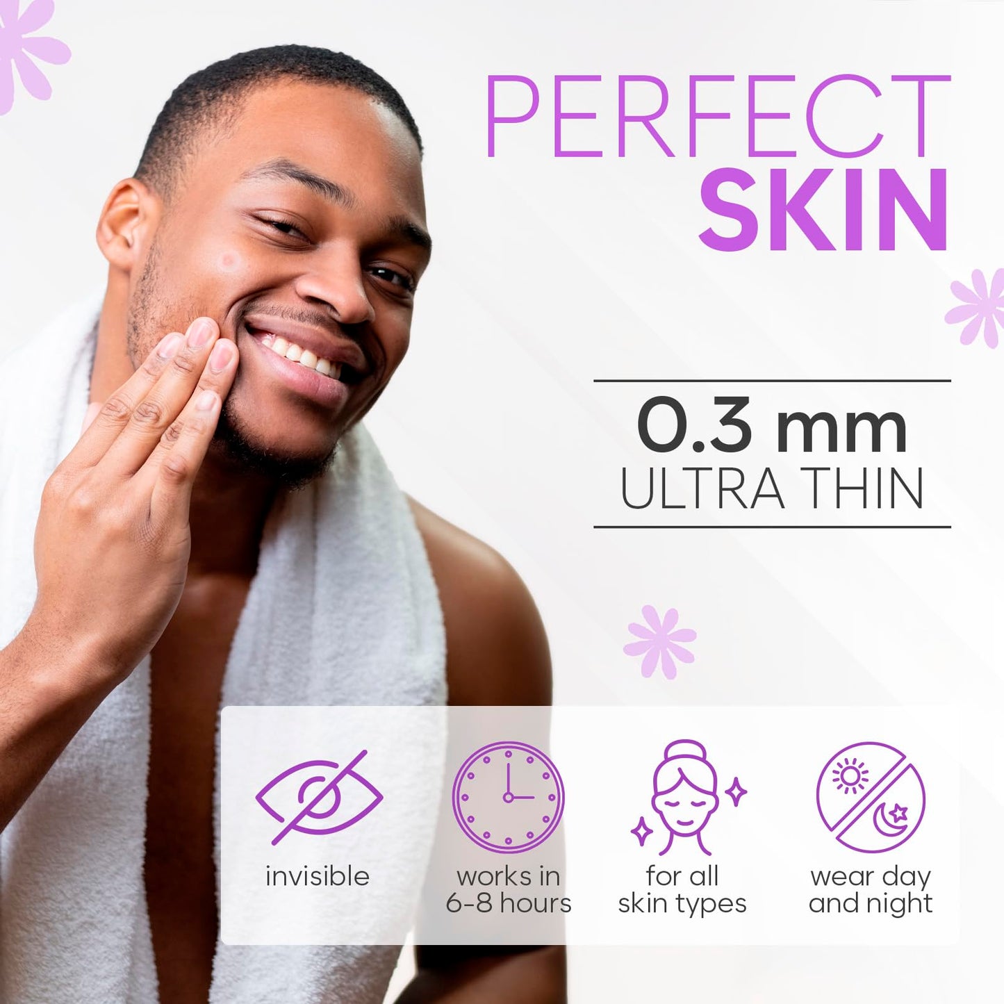 BLOOMORA Invisible Pimple Patches (324 Count), Pimple Patch for Face Care & Body, Spot Patches for Acne Treatment, Hydrocolloid Patches for Blemishes, Acne Patch Spot Remover (S/L)