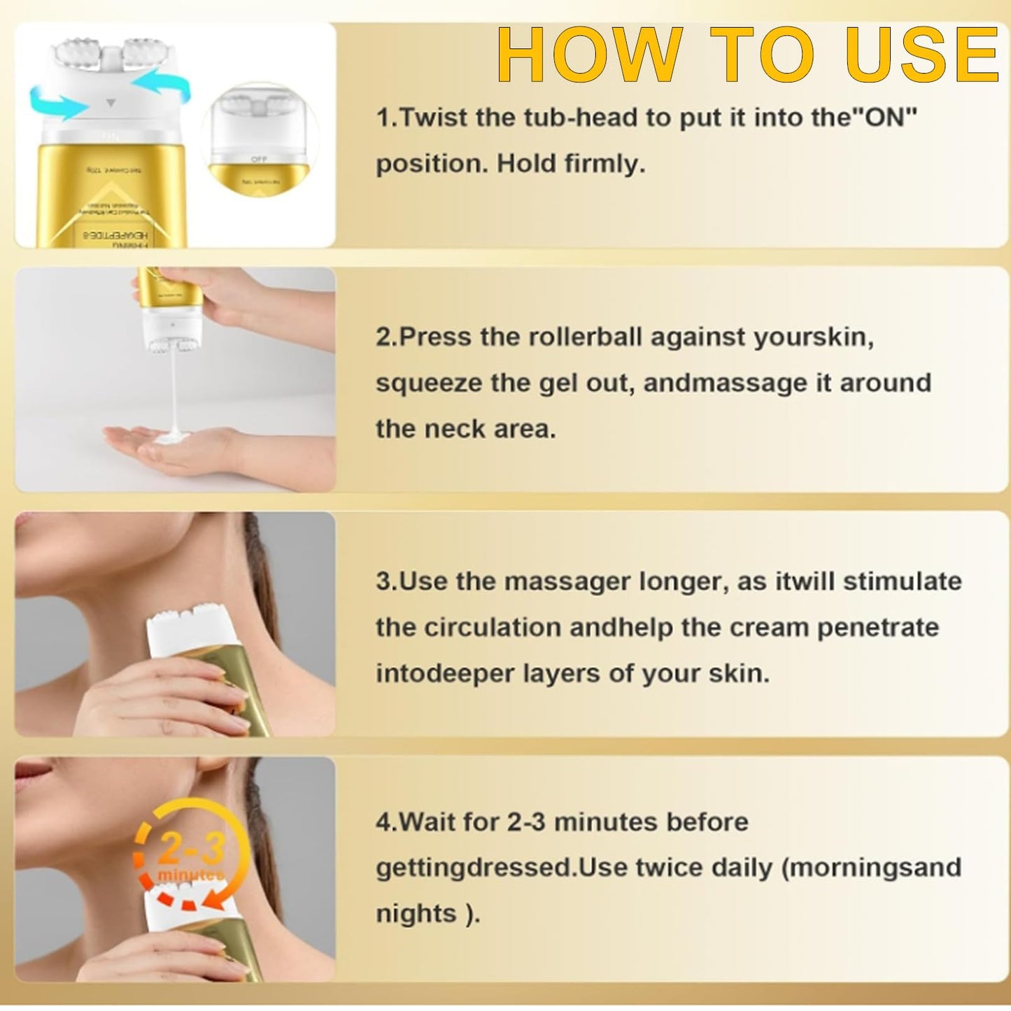 MEITREND Neck Creams for Firming Roller,AH-8 Firming Neck Cream for Sagging Skin,Neck & Eye Care Set,Eye Cream for Dark Circle and Puffy Eye,Tightening & Reduce Double Chin,Skin Tightening Cream Body