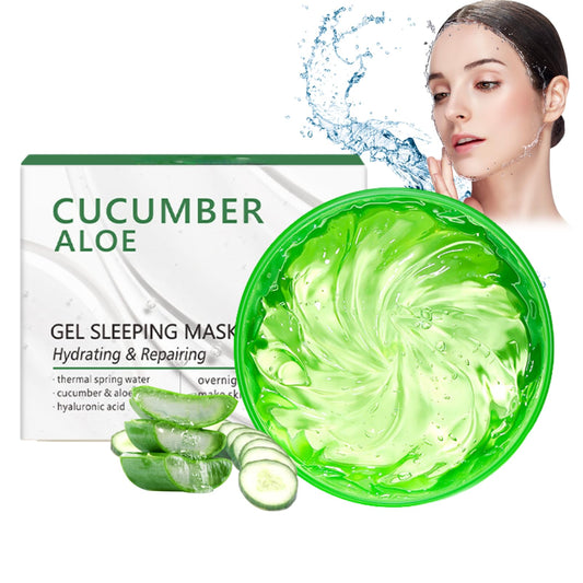 ISBEAUSOLS Overnight Sleeping Facial Mask - Overnight Face Mask - Aloe Vera Gel & Hyaluronic Acid - Anti Aging Hydrating Face Mask - Calm Restore Skin Care& Repair - Gel Texture