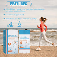 Neyeau 2PCS Megababe Thigh Rescue,Waterproof Running Chafing Stick,Megababe,Thigh Rescue & Skin Protection,for Heel,Lower Arm,Thigh,Legs,Skin Protection-23g,mit zwei Anti-Verschleiß-Patches