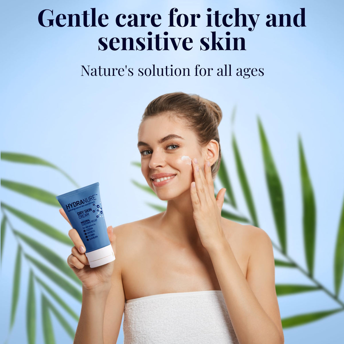 HYDRANURE HydraNure Natural Organic Eczema Cream & Treatment for Babies & Adults-Cools Soothes Repairs & Protects Baby's Skin by Parents for Baby Eczema & Dry Itchy Skin Adult Eczema Psoriasis Sunburn (40ml)