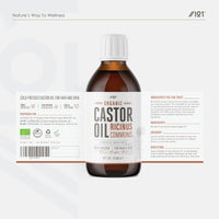 Organic Castor Oil 250ml | 100% Unrefind & Cold Pressed - Hexane Free | for Skin & Hair | Food-Grade & Sustainably Sourced - By Alpha01