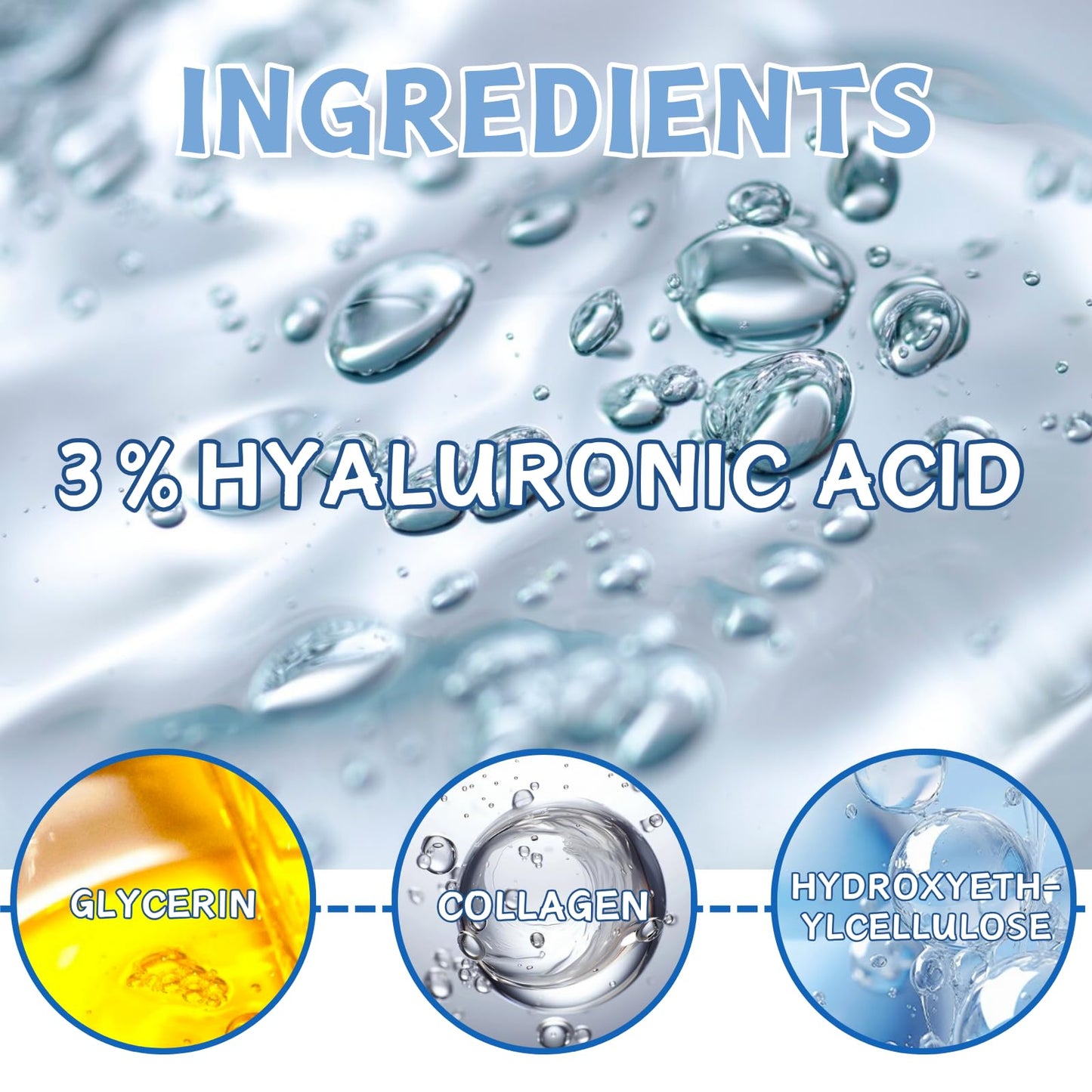 3% Ultra Hydrating Serum 3% Hyaluronic Acid Smoother Skin, Anti-Aging serum for face Single-Use Vials Skincare, Pre-makeup SkinCare, Hyaluronic Acid for Face Erasing Fine Lines and Wrinkles 1.2ml*30