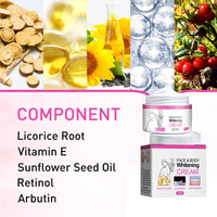 GNAUMORE Skin Whitening Cream,Skin Lightening Cream,Body Moisturiser for Whitening,Whitening Cream,Lightening Cream for Dark Skin,Whitening Anti-Freckle Moisturizing Cream,Lightening Cream for Dark Skin,2PC