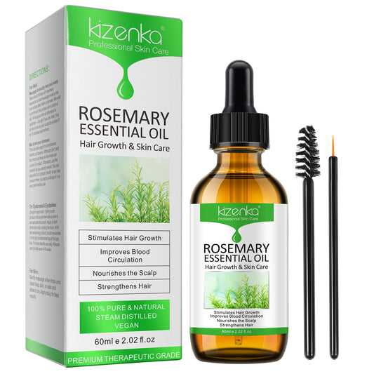 Generic Rosemary Essential Oil For Hair Growth, 100% Pure Rosemary Essential Oil, Stimulates Hair Growth, Nourishes The Scalp, Strengthens Hair, For Hair Growth & Skin Care 60Ml