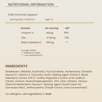 Bio Mirco Kids Triple Immunity Complex, Immune Boosting Gummies for Kids, Vitamin C, Zinc and Elderberry, 60 Gummies – 2 Month Supply, Elderberry Flavour, Great Tasting,Support Immunity and Overall Wellness