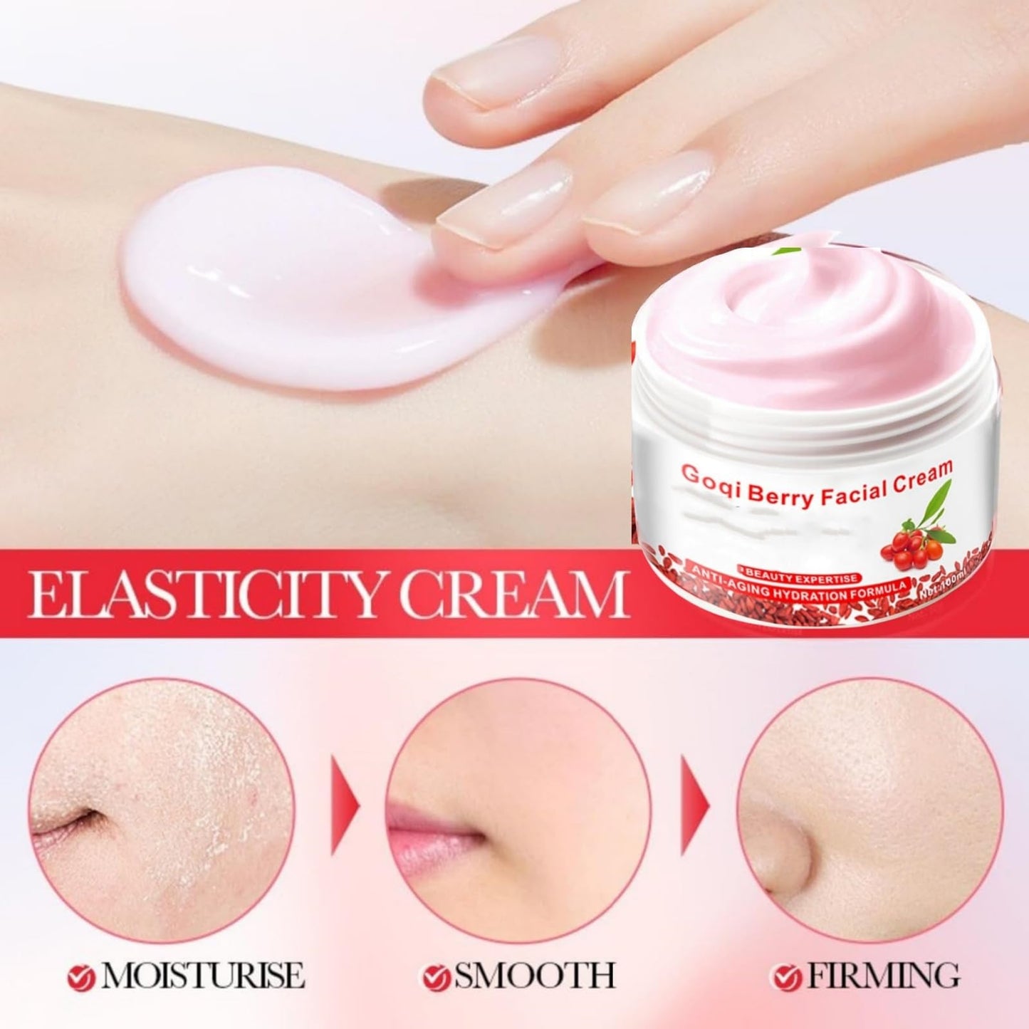 Yoowan Goji Be-Rry Facial Cream,Skin Tightening Cream For Face,Anti Wrinkle Face Cre-Am,Facial Firming Cre-Am,Revitalizing Fa-Ce Moisturizer For Aging,Remove Flaws,Lighten Up The Dullness,Repairing,Natural