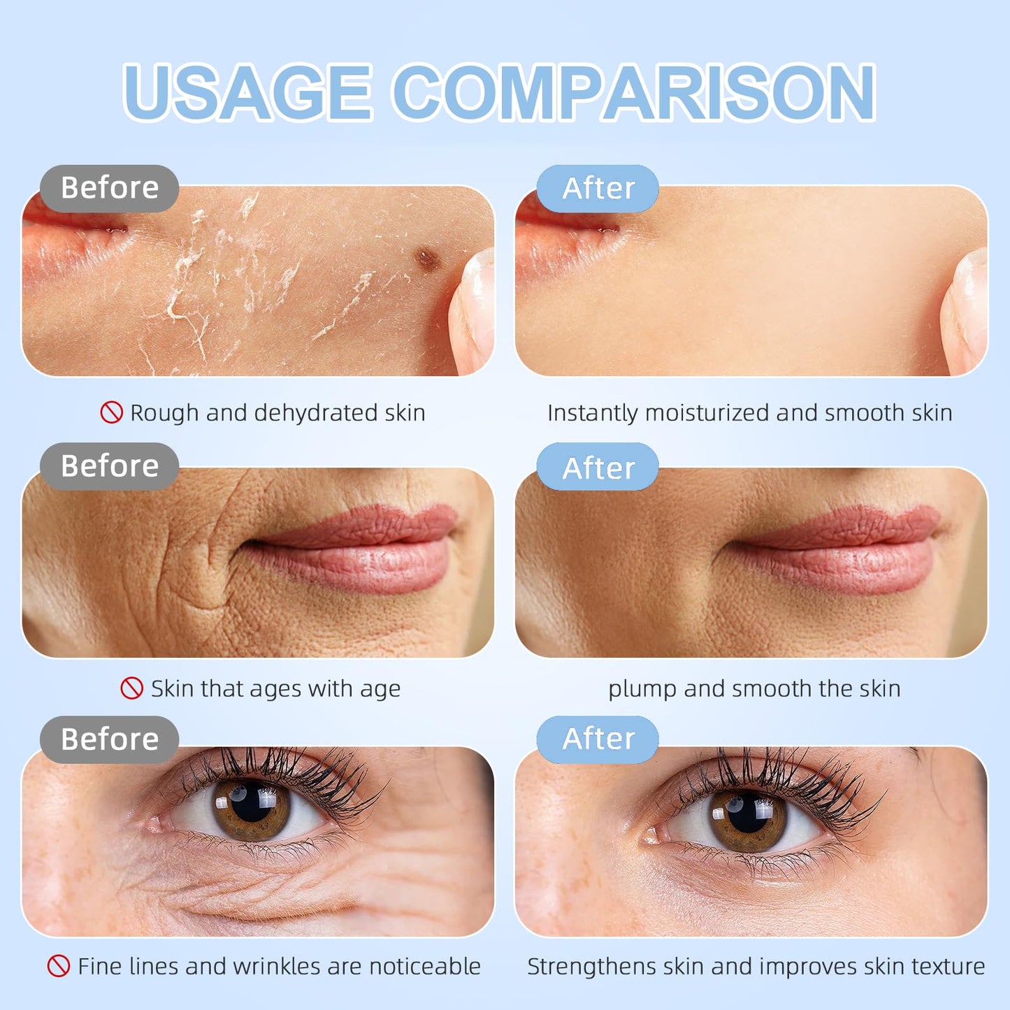 Trendyfave 30Pcs 5% Hyaluronic Acid Serum, Ultra Hydrating Serum, Hyaluronic Acid Seru m for Face, Lightweight Essence for Glass Skin, Pre-Makeup Skincare, Plumping & Anti-Aging, Long-Lasting Hydration