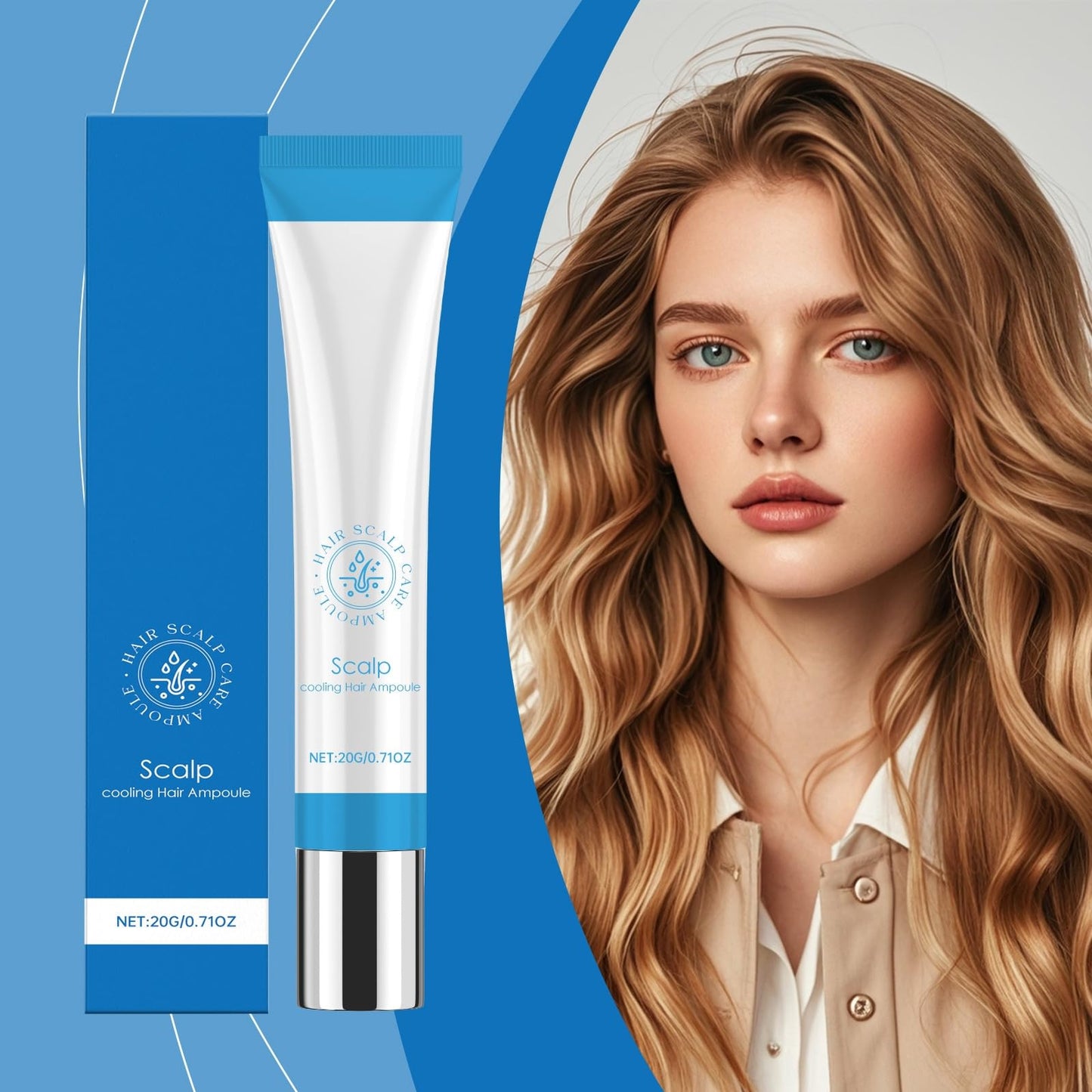 Generic 2PCS Scalp Serum Rollerball, Scalpy Hair Growth Serum for Men & Women, Hair Essence Keeps Scalp Clean And Non-Greasy, Improves Hair Shine