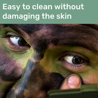 3 Color Camo Face Paint,Camo Face Paint Stick Set,3 Colors Eye Black Camo Face Paint,Waterproof&Sweat-Resistant Body and Eye Camouflage,Camouflage Hunting Face Paint Stick,Face Paint,Green Body Paint