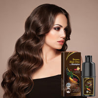 Bisienya 100ml Nova Hair Dye Shampoo For Men & Women Hair Dye Shampoo Nova Hair Shampoo Hair Dyeing Shampoo, Mildly Moisturizing The Scalp, Easy To Change Hair Color (Brown), Comes With 3 Hair Dyeing Combs