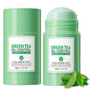 ISBEAUSOLS 2 PCS Green Tea Mask Stick, Green Tea Deep Cleanse Mask with Centella, Hydrating Clay Mask Stick for Pores, Even Skin Tone & Oil Control, Face Masks Skincare with Green Tea Extract, 40g × 2