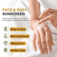 ThamGlow Beef Tallow Sunscreen SPF 50+ PA++, Beef Tallow Skin Care Organic Sunscreen, Sun Cream For Face & Body, Ultra-Lightweight Uv Protection, Non-Greasy & Hydrating For Daily Defence