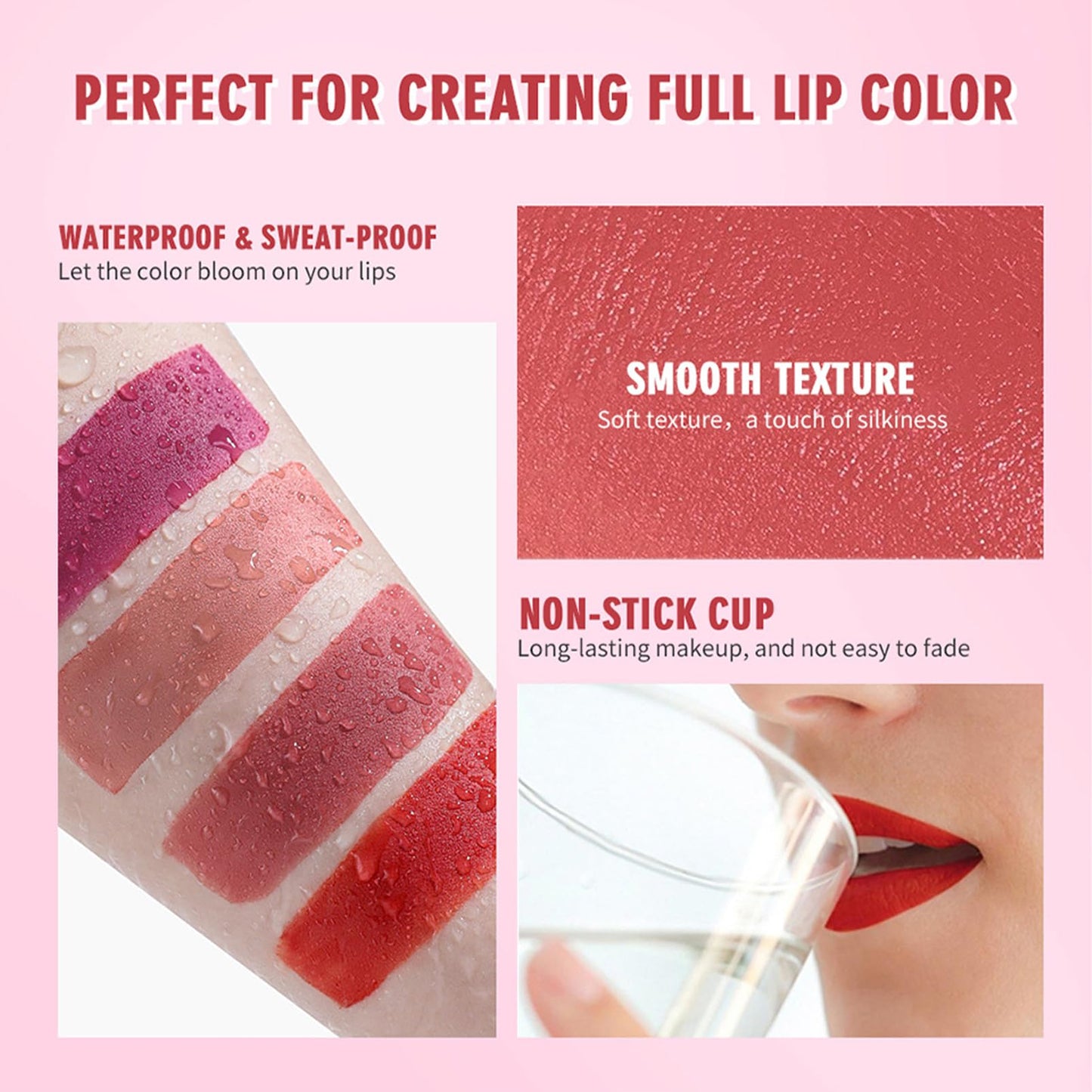 HERBENJOY Lip Gloss Sets For Teenage Girls Lipstick Sets For Women,4 Colors Matte Lipstick Set High Pigmented Velvety Long Lasting Waterproof Matte Lip Stick, Lipstick For Women Makeup Set