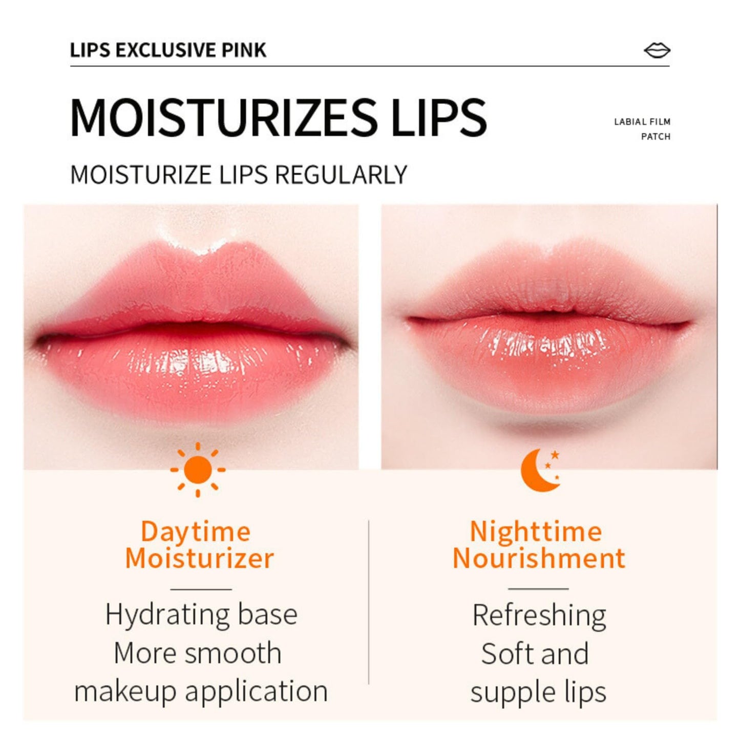 IZBEAUVO 20PCS Orange Collagen Lip Mask,Lip Moisturiser Mask,Plumping Lip Balm Mask For Dry Lips,Nourish & Anti-Wrinkle & Brighten Lip,Lip Exfoliator,Tinted Lip Balm Jelly Mask,Lip Care Set