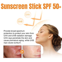 SingHao Sunscreen Stick SPF 50+,Invisible Sun Stick,S/unscreen S/PF 50 Face,Non-Greasy & Portable Su/nscreen,Sunblock SP/F 50 F/ace for Woman,SPF Fa/ce Moisturiser,Sm/ei-Matte Face Sun Cream,Natural Sunscreen