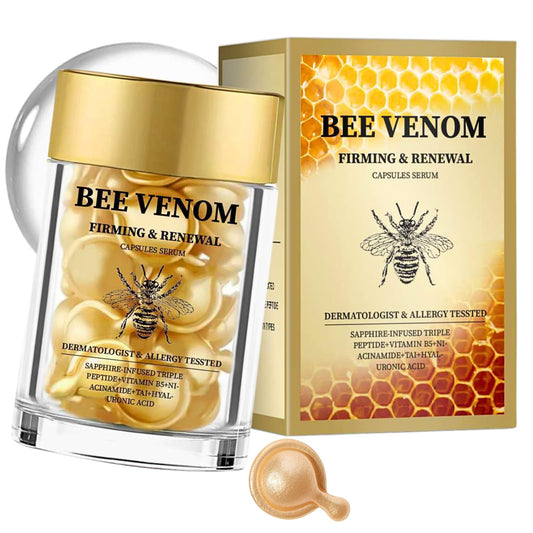 IZBEAUVO Bee Venom Firming & Renewal Capsule, Bee Venom Firming Serum, Anti Aging Serum for Women, Day and Night Serum Capsules, Natural Vegan Formula for Wrinkles, Sagging Skin & Stretch Marks