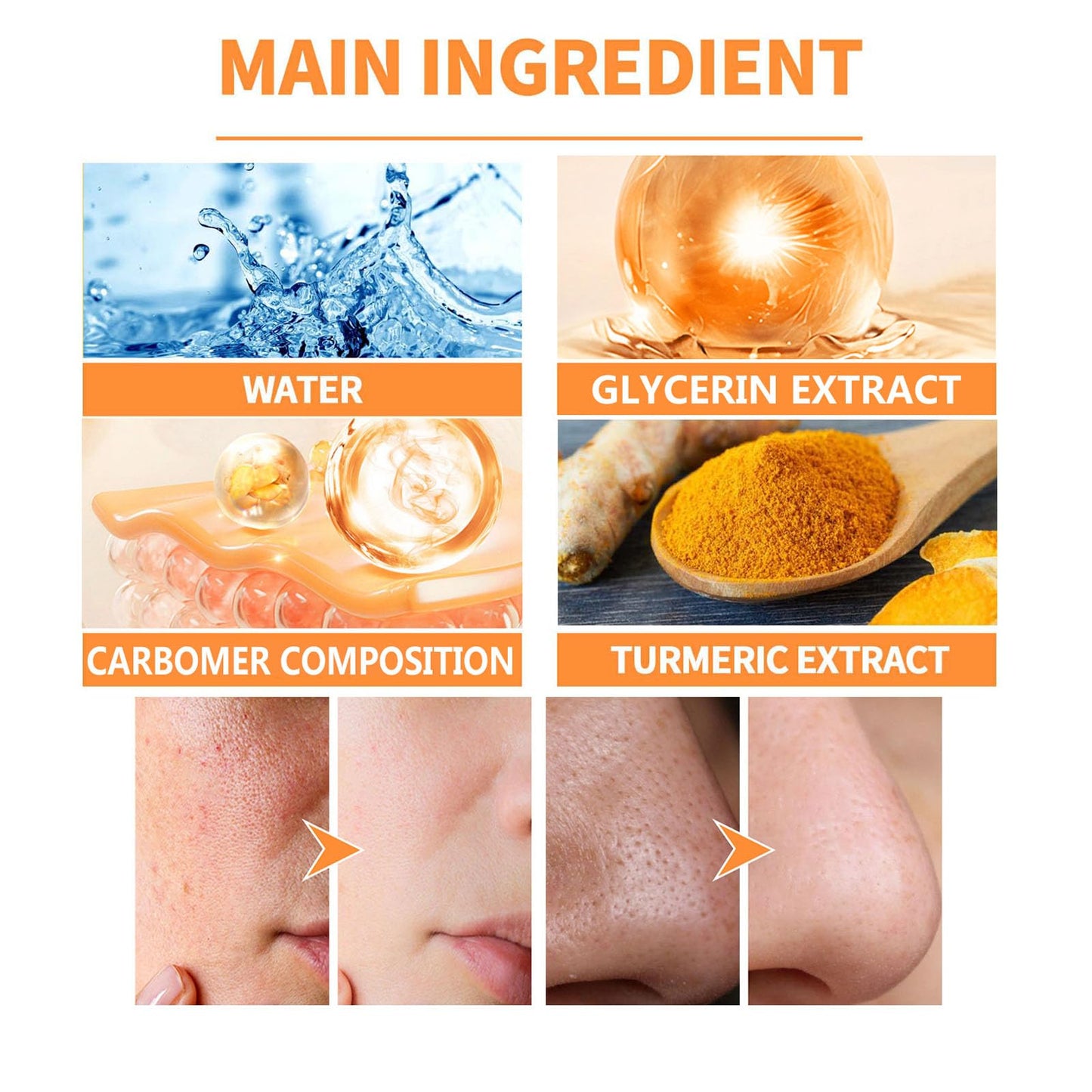 Turmeric Face Cream,Turmeric Antioxygen Repair Face Cream,Dark Spot Corrector Remover For Face,Anti Aging Cream,Moisturizing Erase Fine Lines 1.76 FL OZ