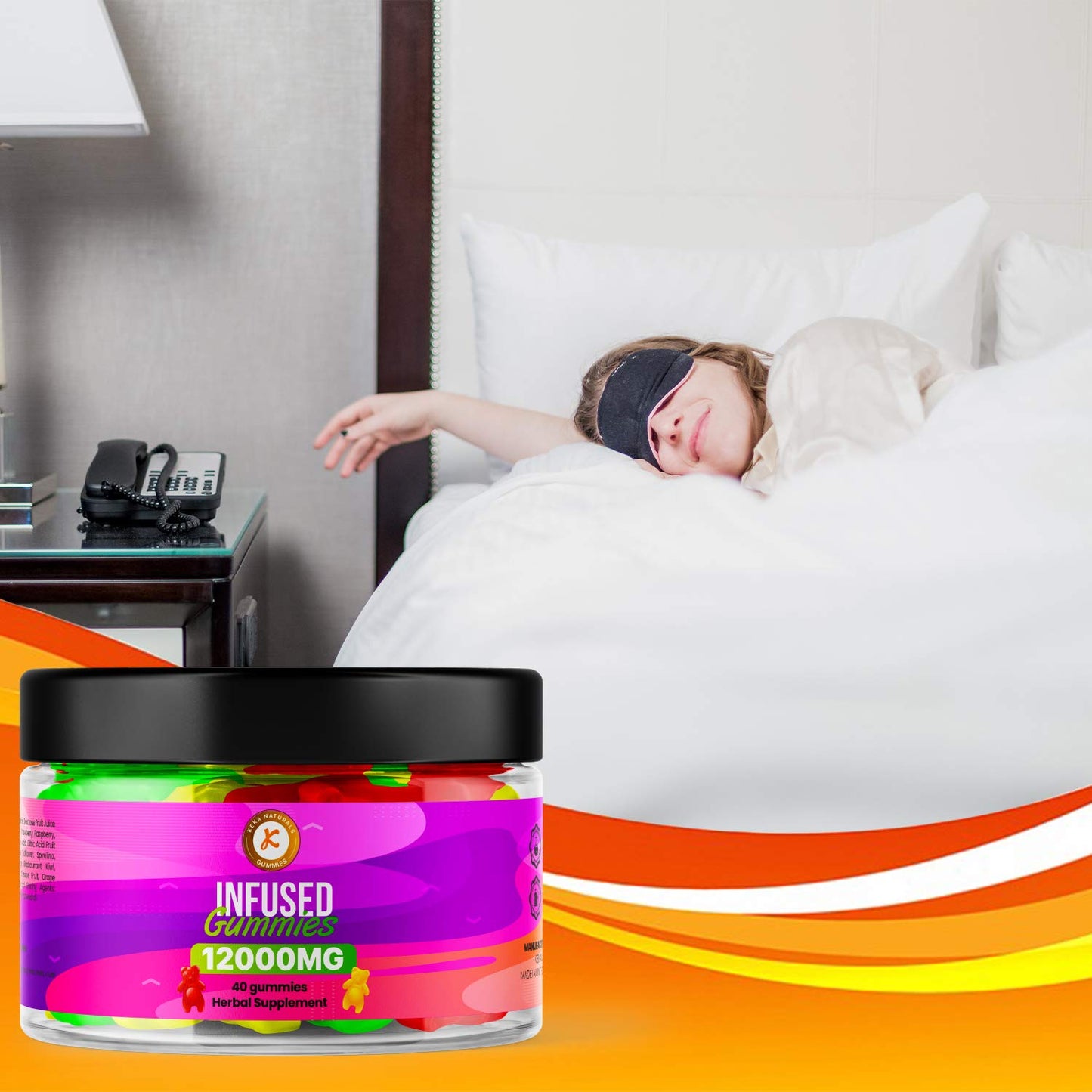 Premium Gummies | 12000mg | 40 Gummies | Max Strength | Made in UK |