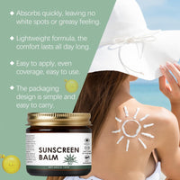 Non Na/no Zi/nc Ox/ide Sunscreen Balm,Beef Tallow Sunscreen Balm,Natural Tallow Sun Cream for Face & Body,Sunblock for Outdoor & Beach,Sun Cream Face,Ta-llow Sun-screen,Non Na-no Sun-screen