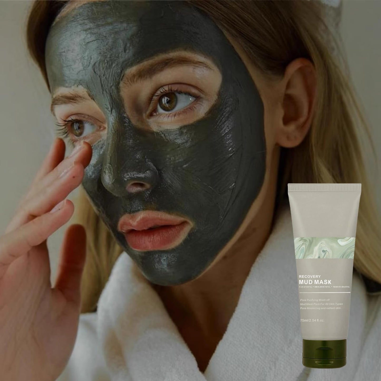 SingHao Recovery Mud Mask,Recovery Face Mask for Sensitive Skin,Recovery Mud Clay Face Mask,Mu/dMask Nourishing Re/lief,Re/lief MudM/ask for Face,Facial Mask for Deeply Cleansing,Re/lief Night Wrapping Cream