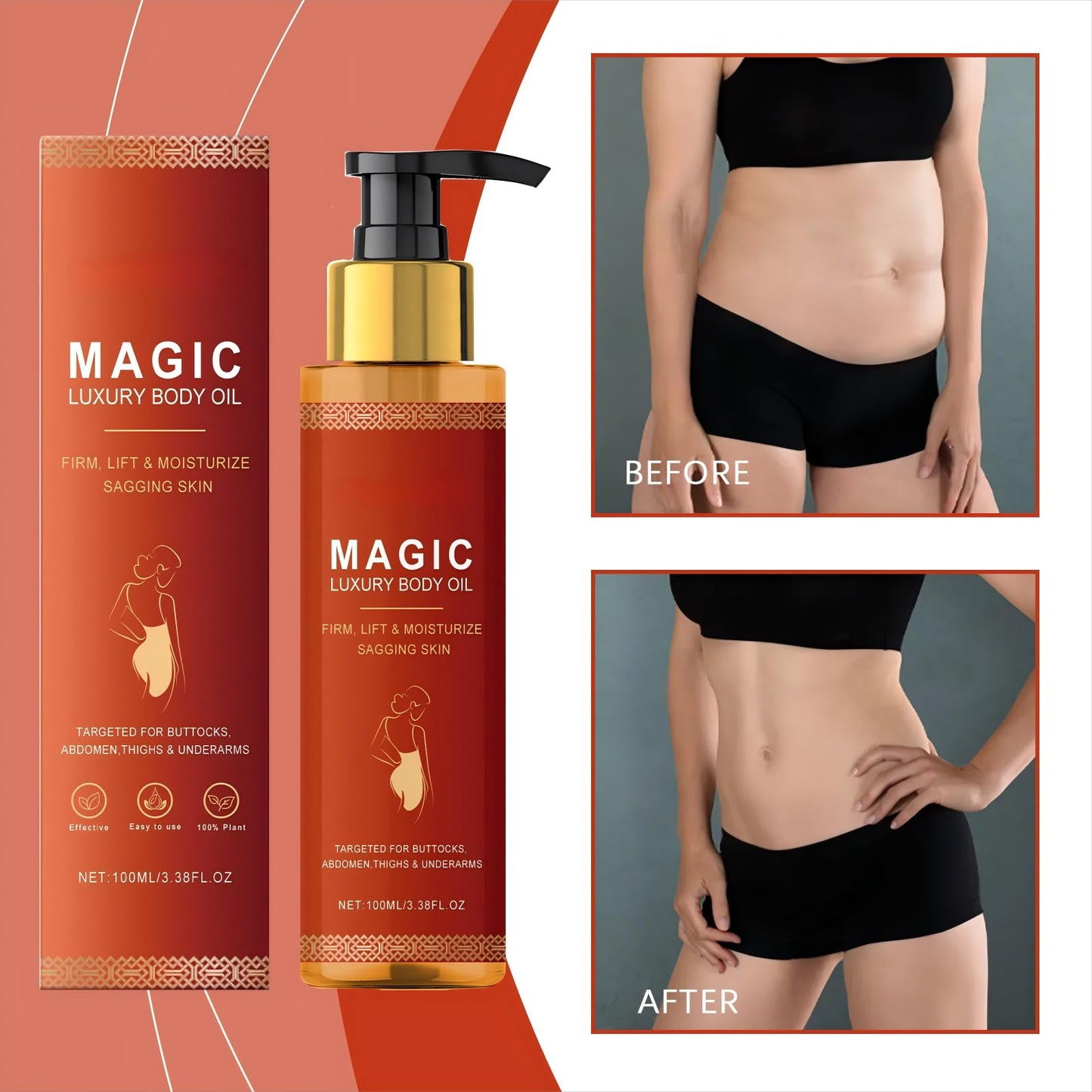 Dabacc Magic Firming Body Oil for Women, 100ml Glow Essence Moisturizing Lotion For Smooth, Collagen Lifting Skin Cream Reduce Finelines Plumping Moisturizin oil for Smooth,Radiant Skin
