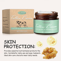 ExcellaElite Beef Tallow Castor Oil and Frankincense 60g Grass-Fed Beef Tallow with Frankincense Oil & Castor Oil Natural Organic Beef Tallow for Skin Face Body Moisturizer