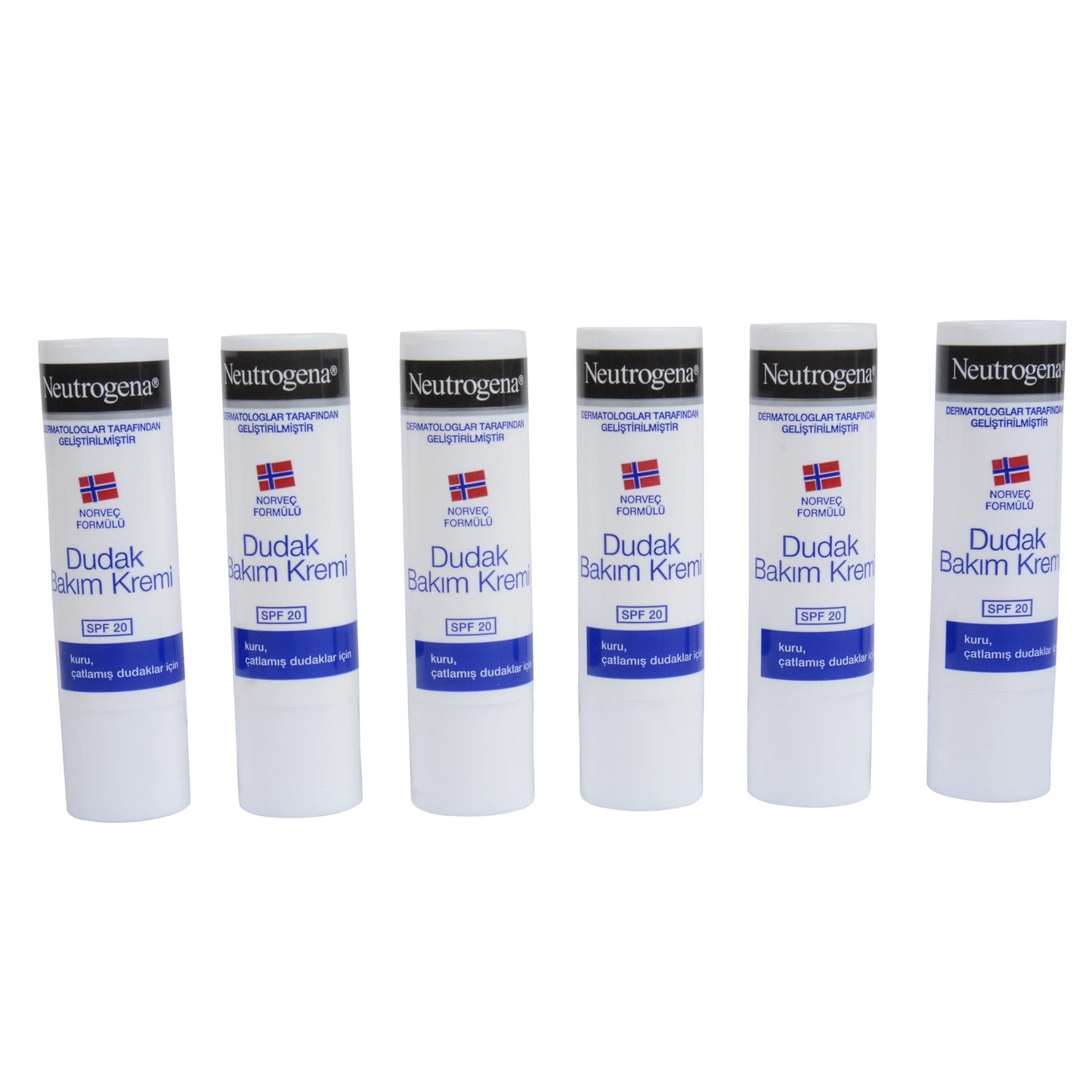 Neutrogena Lipcare Stick Norwegian Formula, for Dry and Chapped Lips, Lip Care.4.8g (Pack of 6)