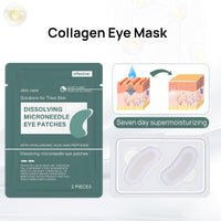 COWANIEE 6 Pcs Hyaluronic Microneedle Patches,Anti Wrinkle Patches for Puffy Eyes Bags Under Eyes