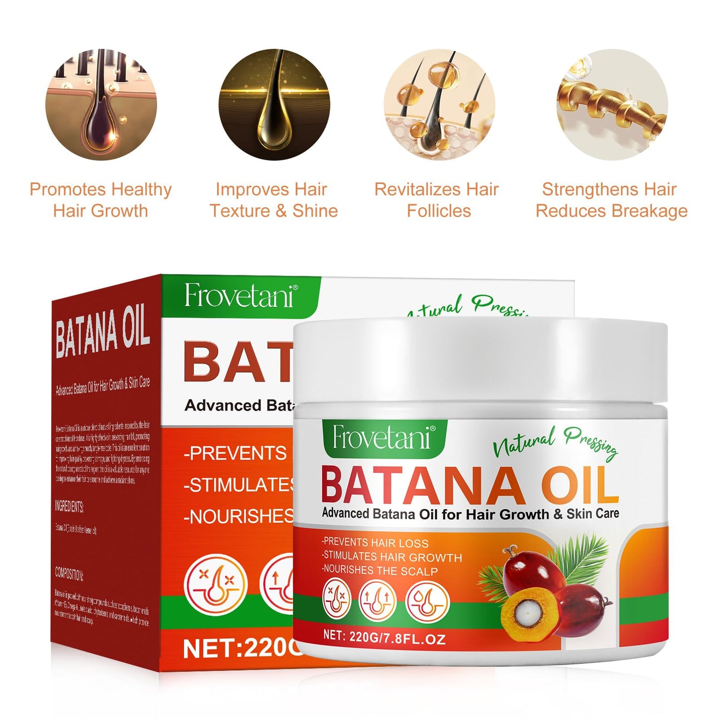 Generic Batana Oil for Hair Growth, 100% Organic Batana Oil for Hair Mask, Scalp & Hair Growth Oil, Natural Raw Batana Oil to Repair Damaged Hair & Skin, Healthier & Strengthening Hair Growth (120, Grams)