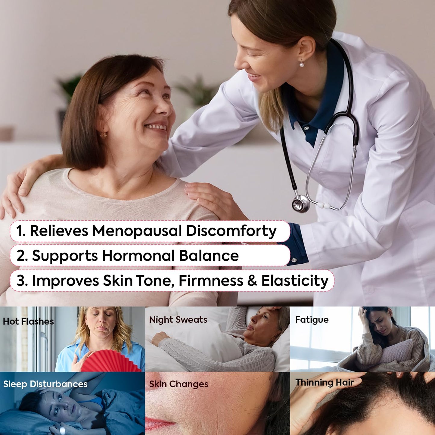 Menopause Face Cream for Women: Nourishing Moisturizer for Menopausal Skin - 3-Month Supply