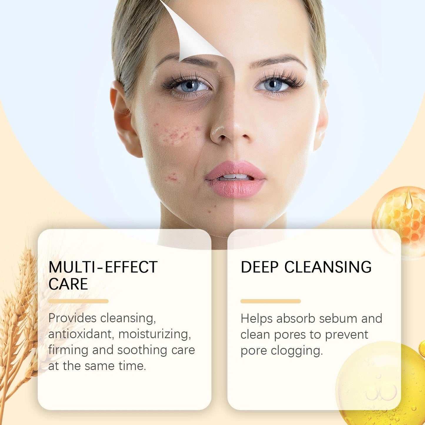 AurolaGlow Rice & Honey Clay Mask – Pore-Refining Face With Rice & Honey For Smooth, Refreshing Pore Clay Mask,Clear Skin – 150ml (5.29 Fl.oz)