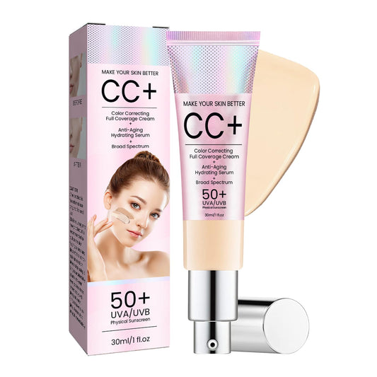 SHEBEEDO CC Cream,CC+ Cream Foundation Natural Concealer, Anti-Aging Color Correcting Full Coverage Foundation, Moisturizing Moisturized Skin Foundations, Make Your Skin But Better