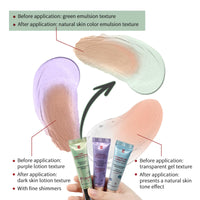 BloomBelle CC Red Correct with Centella Asiatica, Colour Corrector Cream, Skin Perfector Tinted Moisturiser, Pores Face Concealer, CC Cream Light With SPF 25 For Blemishes, Red Skin, & AcneMark