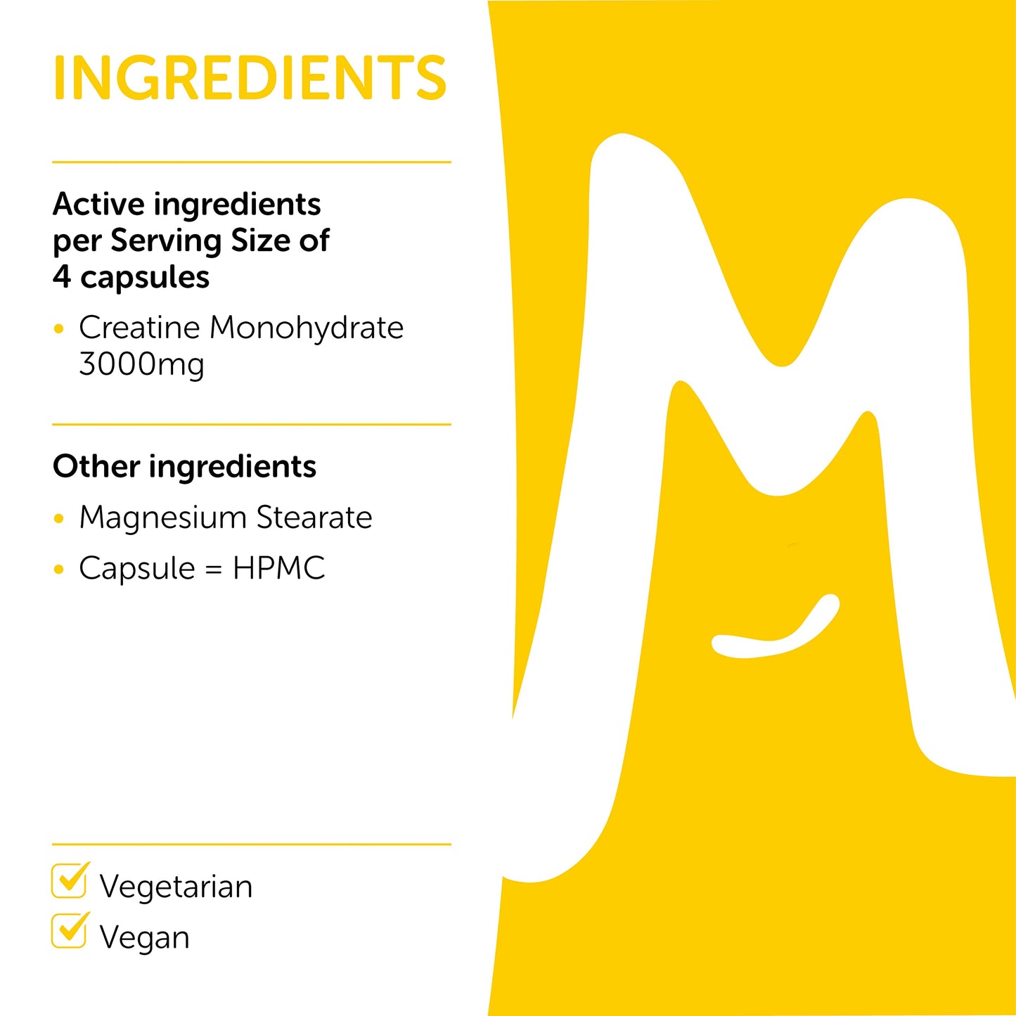 Creatine Monohydrate Capsules 750mg (3000mg Per Serving) - 120 Capsules - Boost Muscle Mass, Bulk & Strength - Supports Increased Energy & Performance - Pre Workout Supplement for Men & Women | MOBU