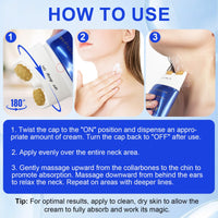 Ah8 Neck Firming Cream, Neck Firming Creams Contain Hexapeptide,With Double Roller Massage,Reduce Wrinkles Fine Lines And Double Chin,Firm And Lift Sagging Skin
