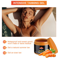Cureluxe Intensive Tanning Gel - Premium Sunbed Tanning Accelerator Cream - Tan Accelerator with Coconut Oil and Vitamin A & E - Self Tanner Oil for Easy Application - Achieve Natural & Fast Tanning
