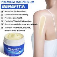 Magnesium Cream, Magnesium for Muscle Relaxation & Sleep Support, Natural Magnesium Cream, Moisturizing Body & Skin, 90g