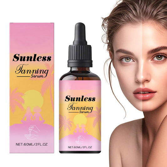 Guegine Tanning Drops,60ml Sunless Tanning Drops,Natural Ingredients,Moisturizing,Can Show Young Bronze Skin Without Sun Exposure,Suitable for Face & Body,for Women & Men