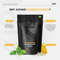 Organic Dandelion Root 1400mg - High Strength Taraxacum Officinale - Non-GMO, Gluten Free, Halal. ֿ120 Vegan Capsules