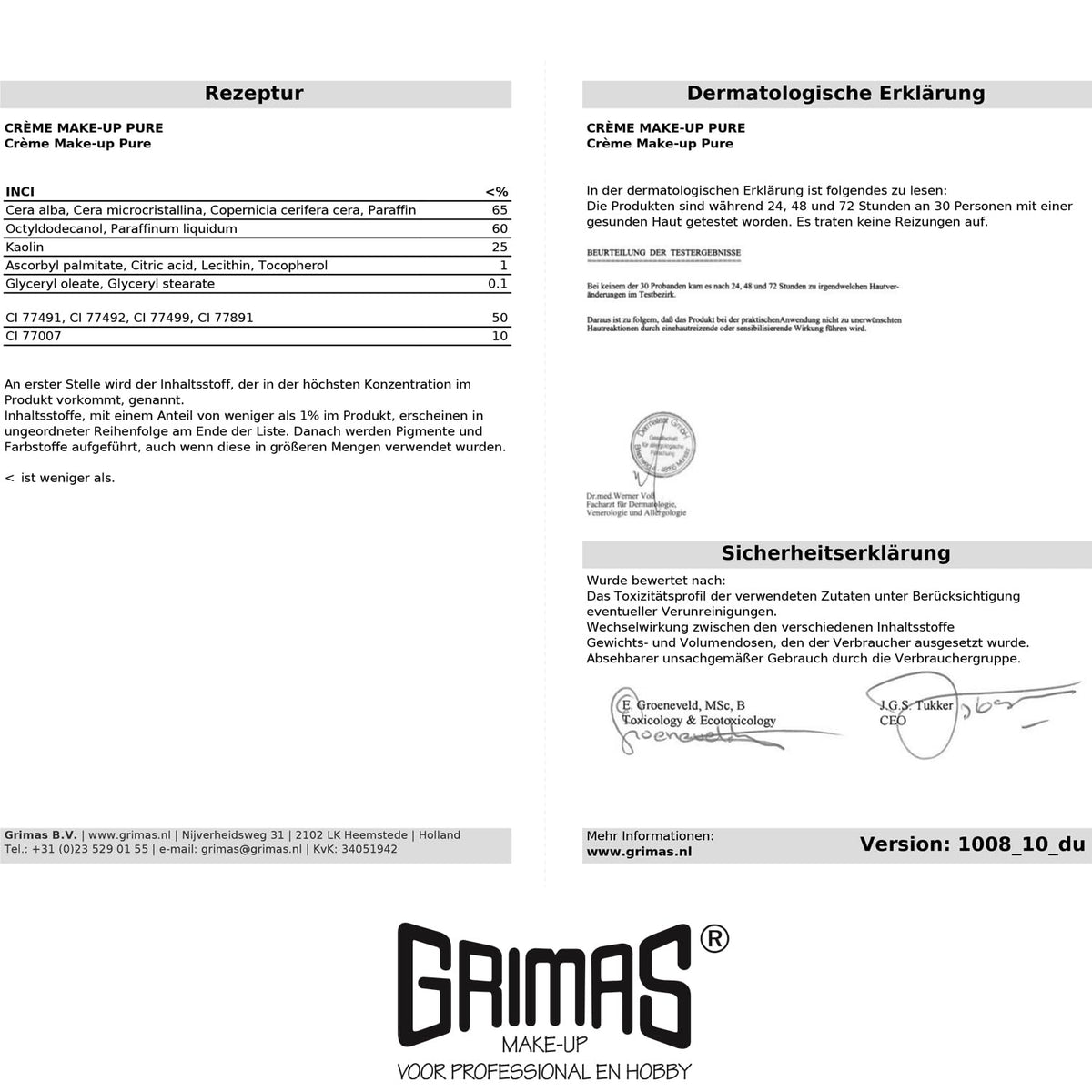 GRIMAS Grimas Creme Make-Up, 15 Ml, Color 406