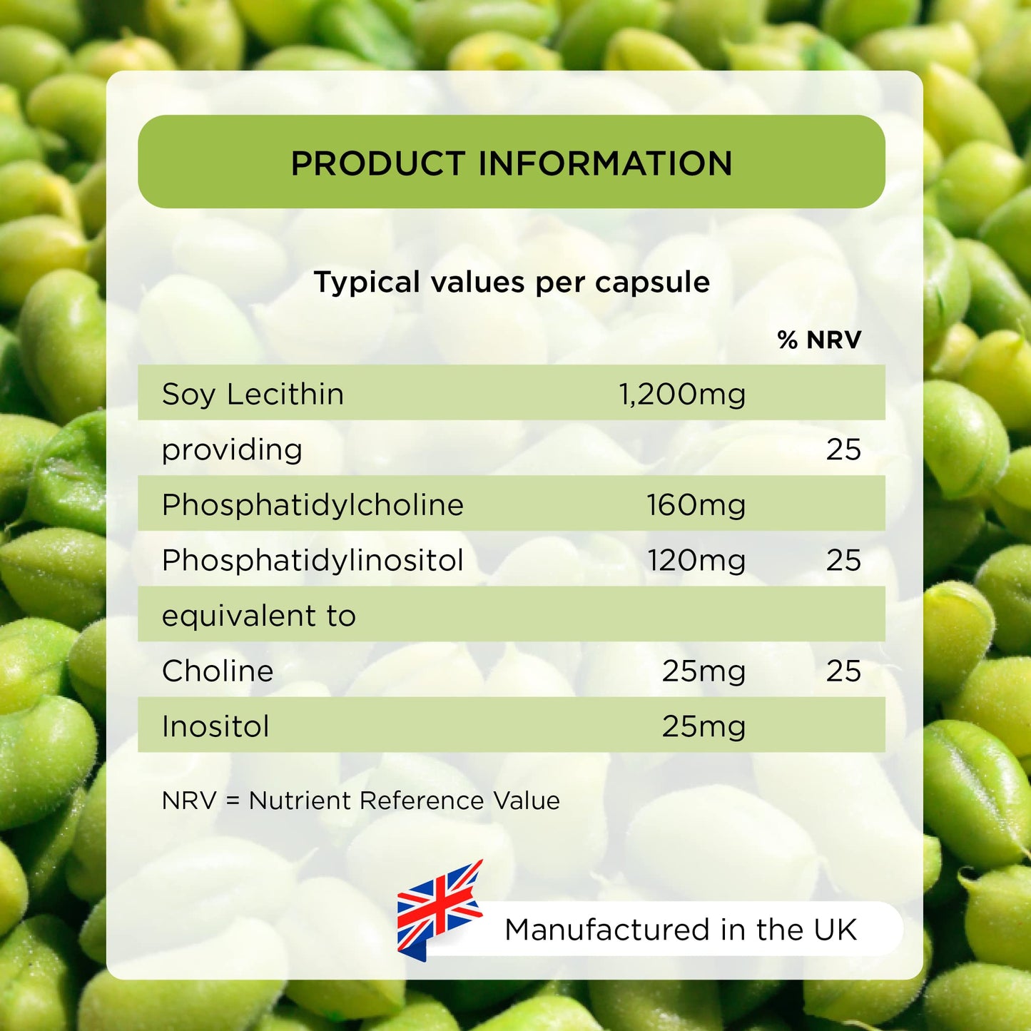 healthspan Healthspan Lecithin 1,200mg (2 Months' Supply) | Beneficial Effect on Fat Digestion & Liver Function | Non-GMO & Natural Soy Bean Source | High Strength Formulation