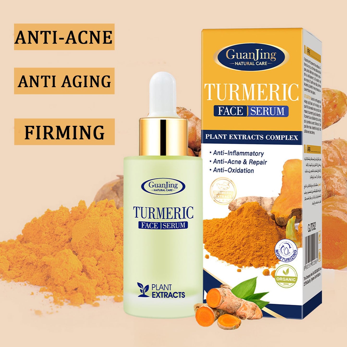 Turmeric Skincare Set For Anti-Aging Skin,7PCS Turmeric Skincare Set for Teenagers Girls with Facial Serum & Face Cream & Soap & Mud Mask & 2PCS Face Mask & Facial Brush,Remove Blackhead & Soften