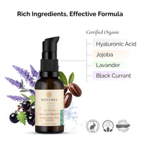 Bioterra Organic Collagen Booster Hyaluronic Acid Serum, Face Moisturiser, Natural Ingredients with Jojoba and Lavender, 30 ml