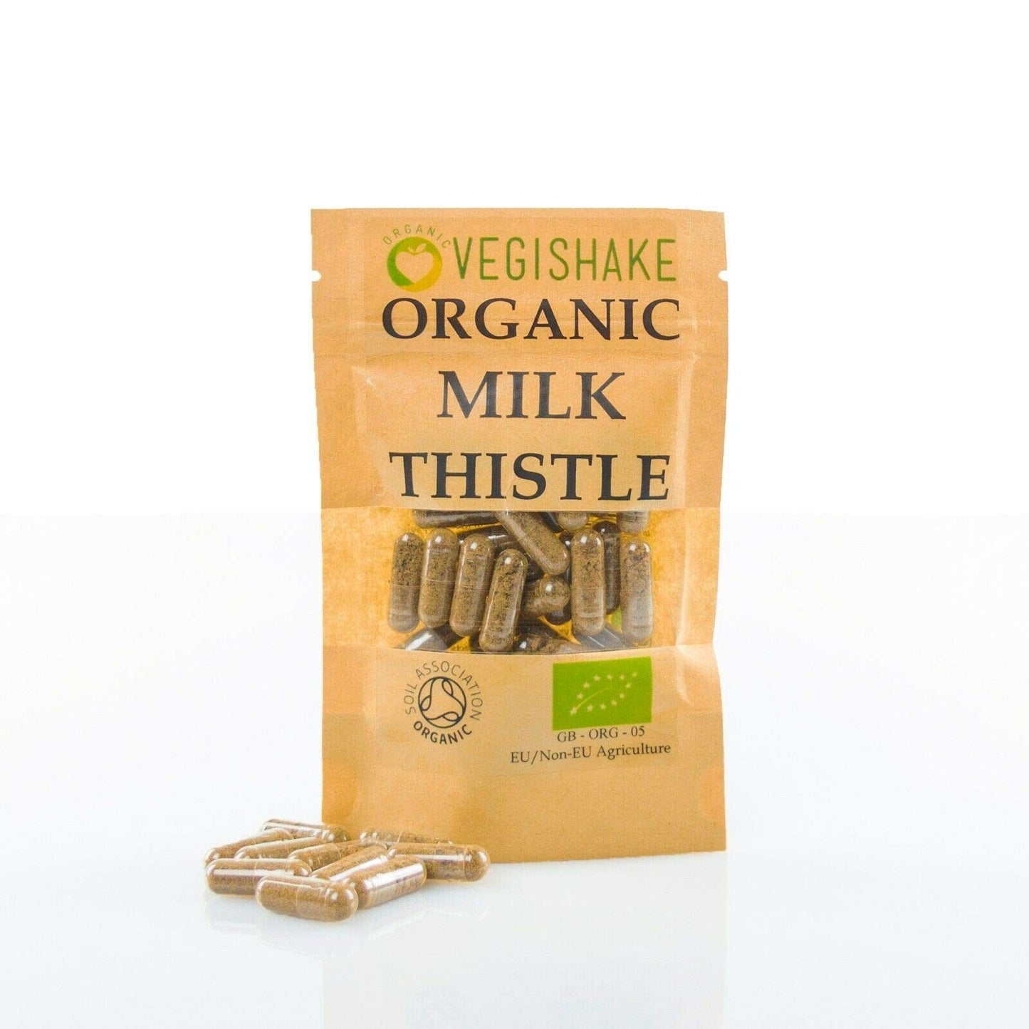 vegishake Organic Milk Thistle Liver Detox HPMC Capsule 1000mg Liver Health Protection Silymarin Antioxidant Body Detox Vegan Halal Kosher (60 Capsules)