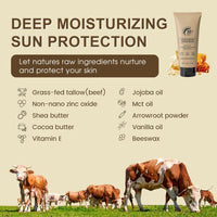Lumiter Tallow Sunscreen SPF 50 Face and Body, Beef Tallow Sunscreen for Face, Natural Sun Cream SPF 50, 100g