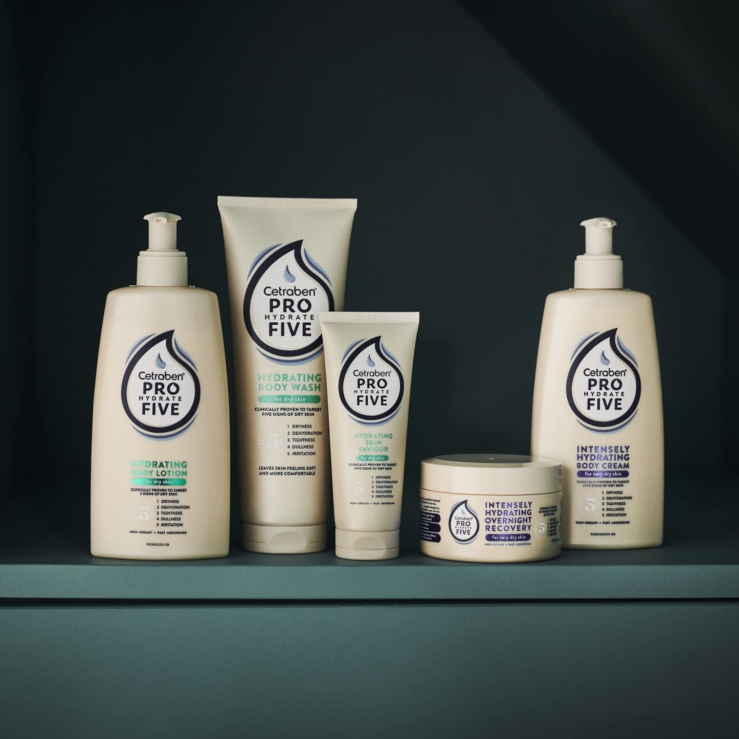 Pro Hydrate Five Daily Body Moisturising Lotion 250 ml with Ceramides and Vitamin B5, Perfect for Dry Skin, Vegan Friendly, Cruelty Free