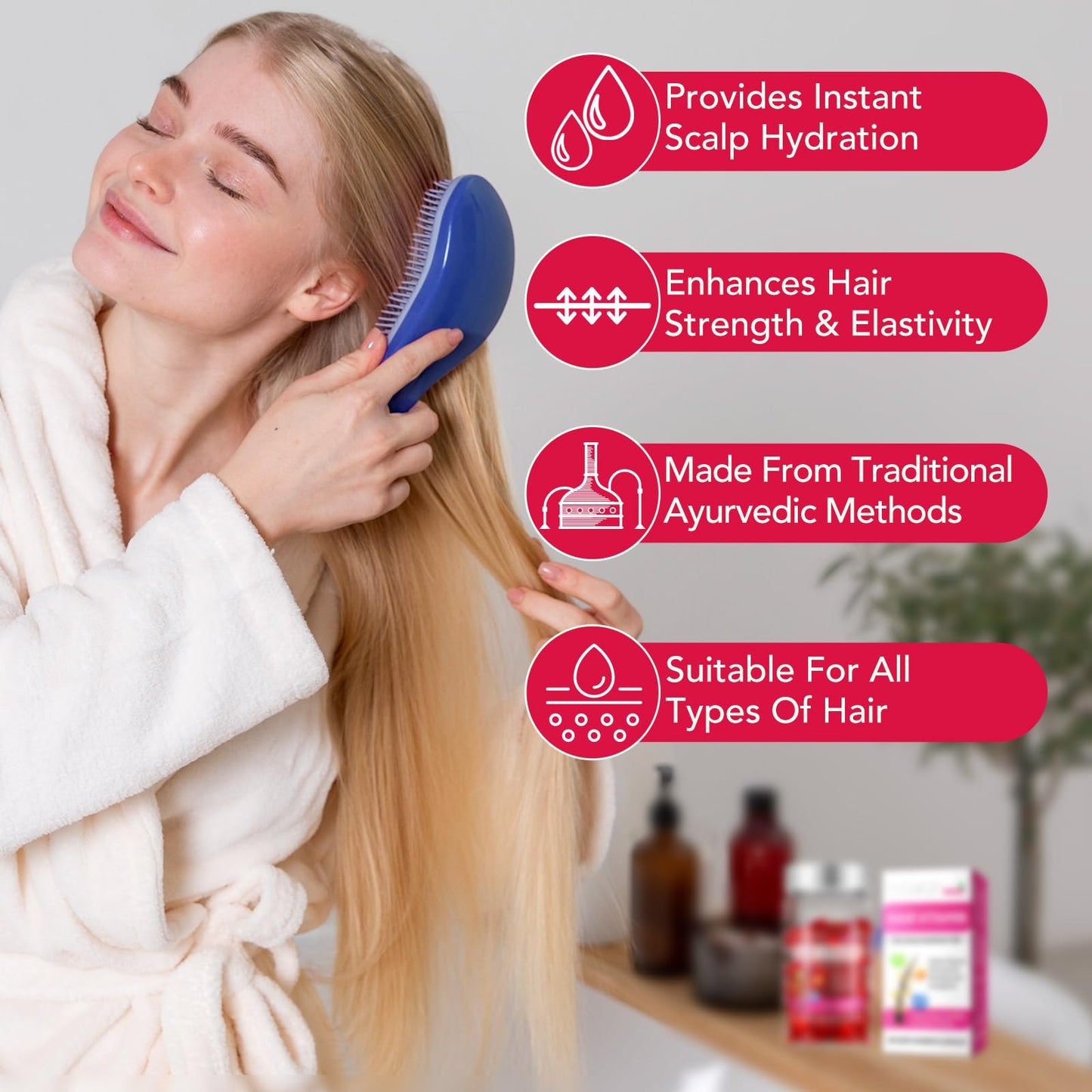 Generic Hair Care Essence Capsules 40Pcs, Hair Treatment Serum, Rich In Vitamins A.C.E And B5, Moroccan Oil & Macadamia Oil & Avocado Oil & Repair Damaged Hair, Increases Hair Resilience And Shine